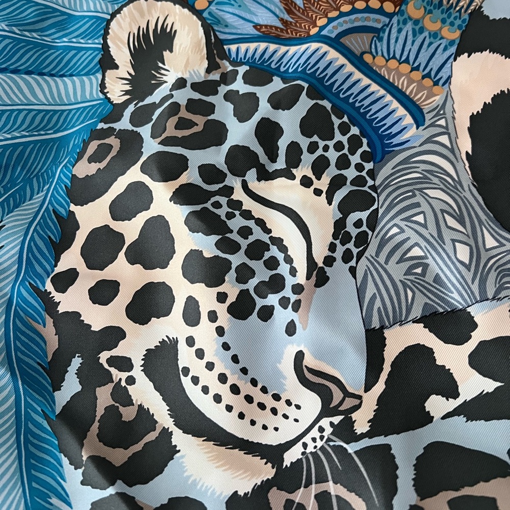 Authentic Hermes Jaguar Quetzal Silk Scarf- Alice Shirley